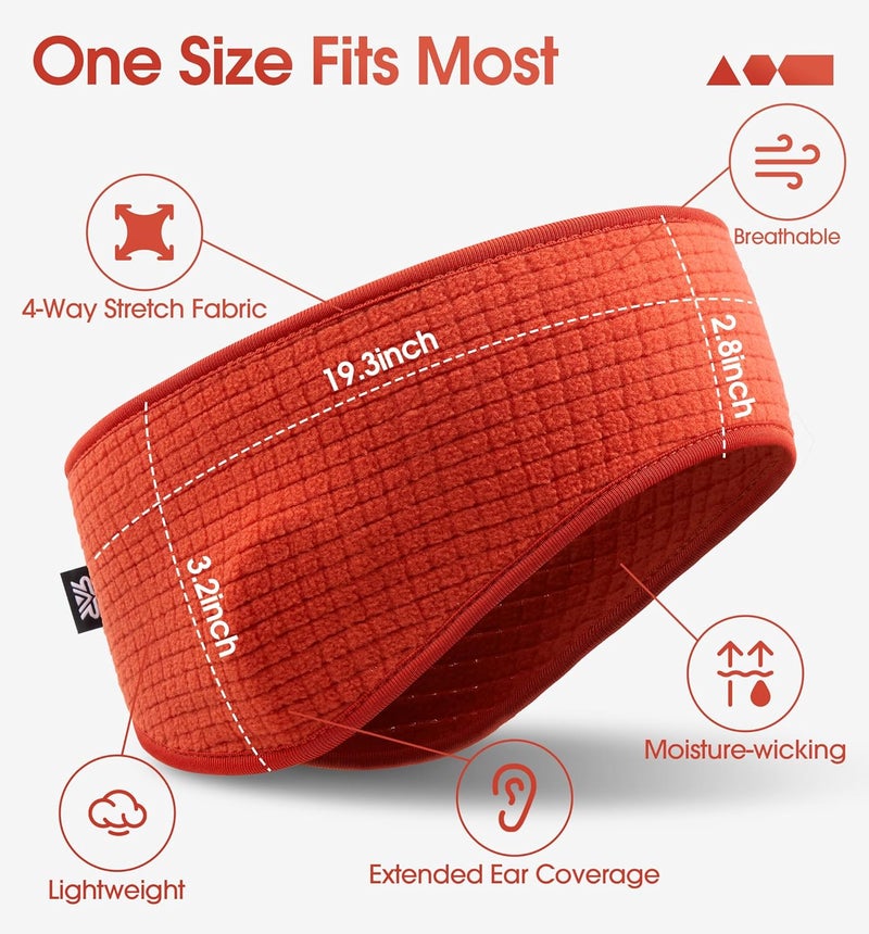 SUNMECI Lightweight Soft Fleece Headband - Breathable Ear Muffs for Men Women in Winter Running Cycling Ski Comfortable Warm for Clod Weather Sports - Image 4